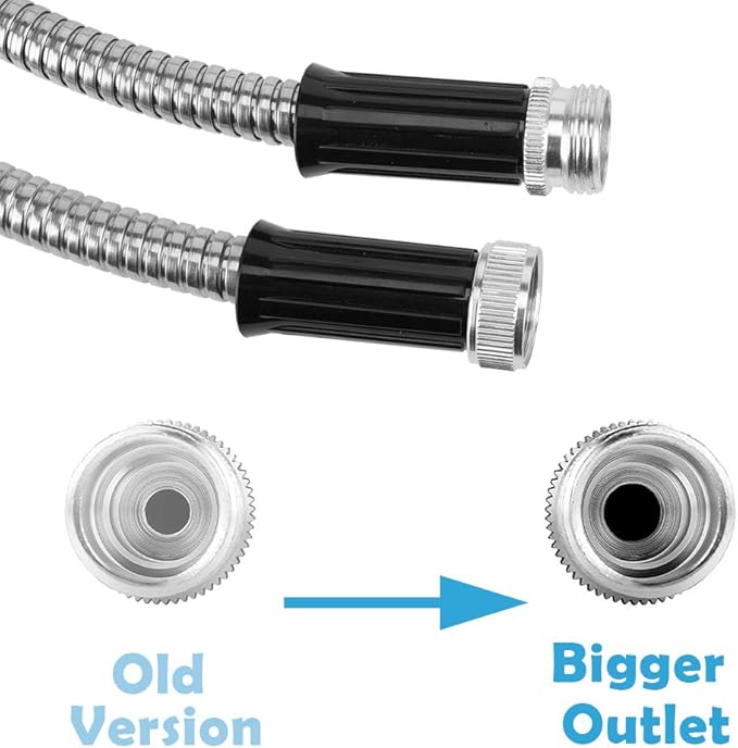 Beaulife Metal Short Garden Hose 1 Foot Connectors, Drainage Hose - Image 5