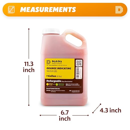 "Dry & Dry" Premium Orange Indicating Silica Gel Desiccant Beads - Image 6