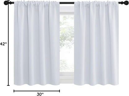 NICETOWN Greyish White Window Curtain Panels, RV Bunk Curtains, Thermal - Image 10