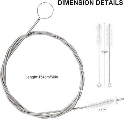 CiaraQ Bottle Cleaning Brushes, 8 Inch Nylon Tube Brush Set & A Flexible Long - Image 4