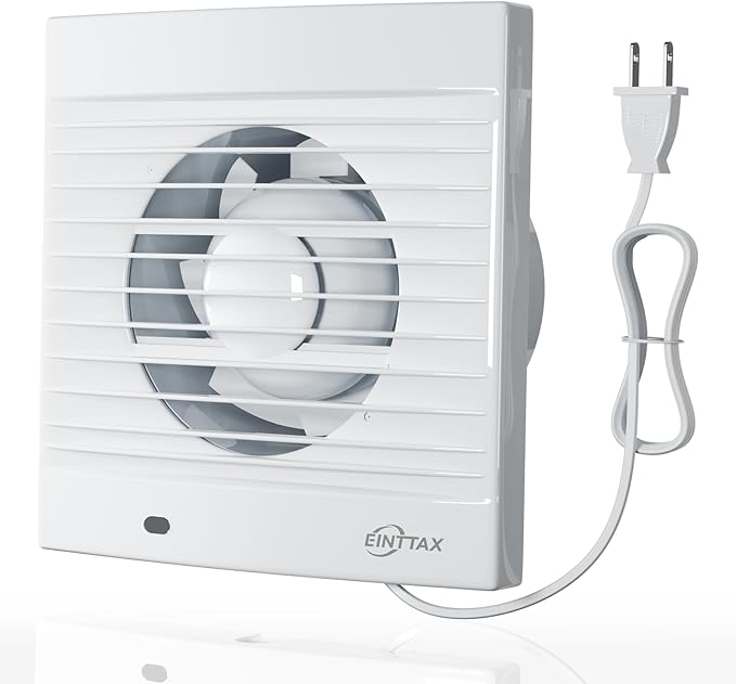 4 Inch Wall Mount Bathroom Exhaust Fan, Plug in Wall Exhaust Fan, 12W 77 CFM by Unknown