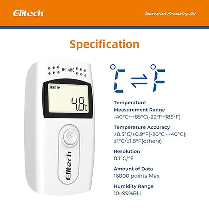 Elitech Digital Temperature Humidity Data Logger Medical Refrigerator - Image 4
