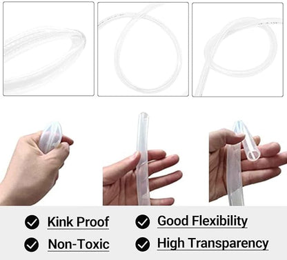 3/4’’ ID × 1’’ OD - 50 ft Clear Vinyl Tubing Flexible PVC Tube - Image 3
