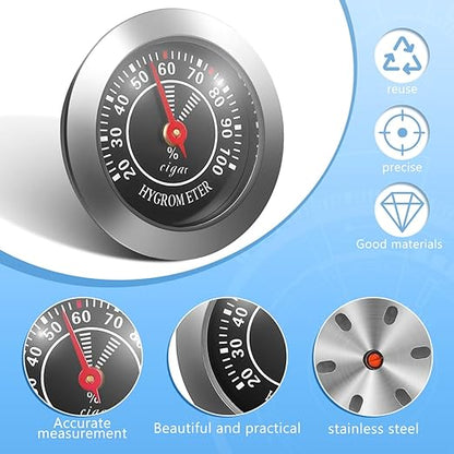 Humidor Hygrometer for Analog Hygrometer Humidor Accessory Humidity Gauge Alloy - Image 4