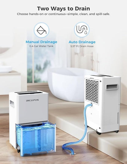 1, 500 Sq.Ft Dehumidifiers for Home, 21 Pints Dehumidifier for Basement - Image 5