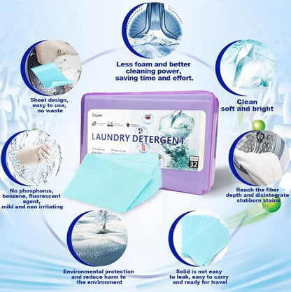 Laundry Detergent Sheets | Ultra-Portable| travel size | 96 Loads, 5-Second - Image 5