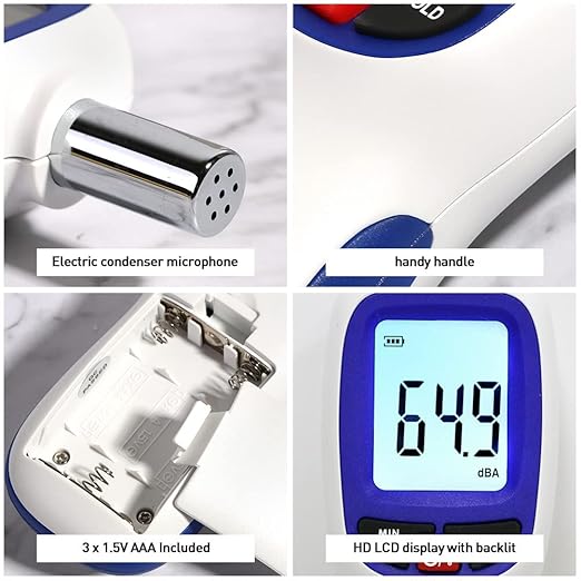 Decibel Sound Meter, Hand-Held Sound Level Meter 30dB to 13dB, Noise Meter - Image 6