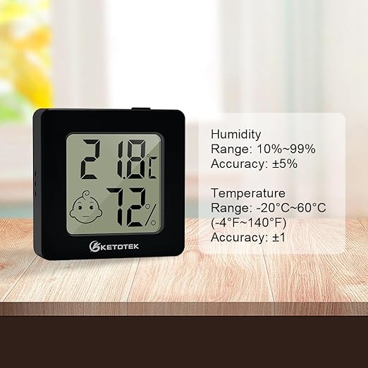 KETOTEK Mini Hygrometer Indoor Thermometers Humidity Meter 2 Pack Humidity - Image 4