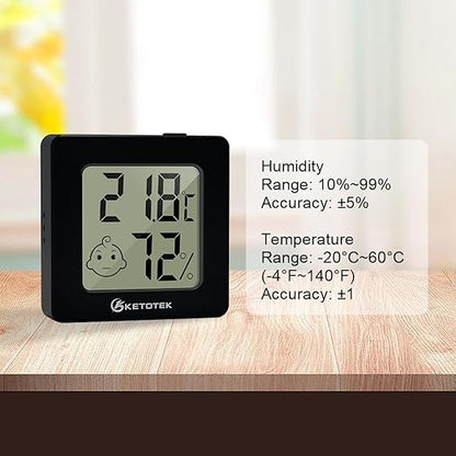 KETOTEK Mini Hygrometer Indoor Thermometers Humidity Meter 2 Pack Humidity - Image 4
