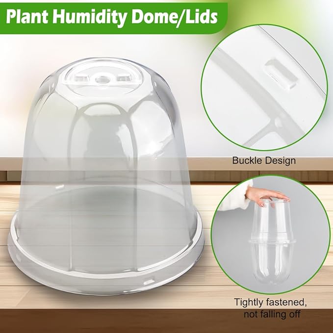 6 Inch Clear Humidity Dome, Reusable Transparent Grow Dome Cover - Image 4