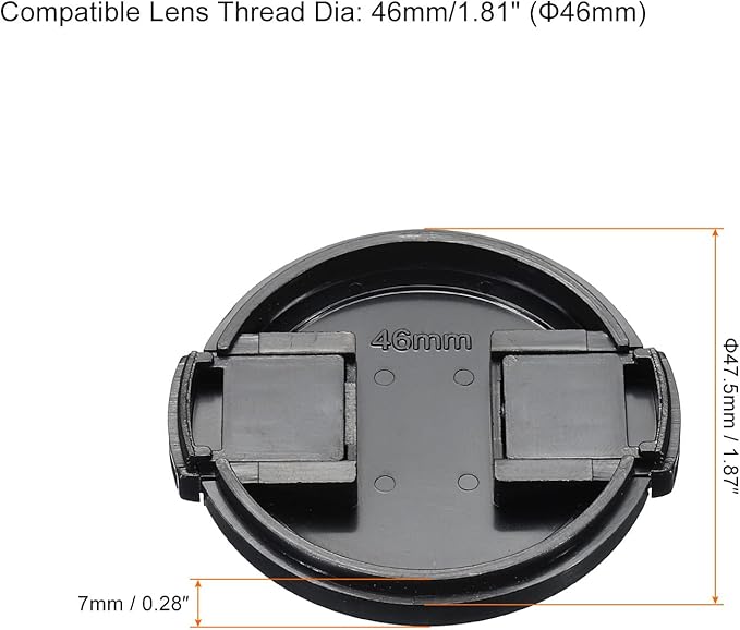 PATIKIL Camera Lens Cap, 2 Pack Sides Pinch Front Lens Cover - Image 2