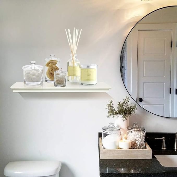 AHDECOR White Floating Shelves Wall Mounted, Deeper Wall Storage Shelf - Image 8