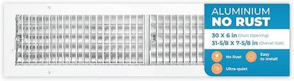 Aluminum 30 x 6 Inch Air Vent Covers Wall AC Grille – Premium Register Vent by Air360