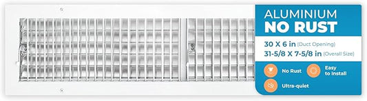 Aluminum 30 x 6 Inch Air Vent Covers Wall AC Grille – Premium Register Vent by Air360