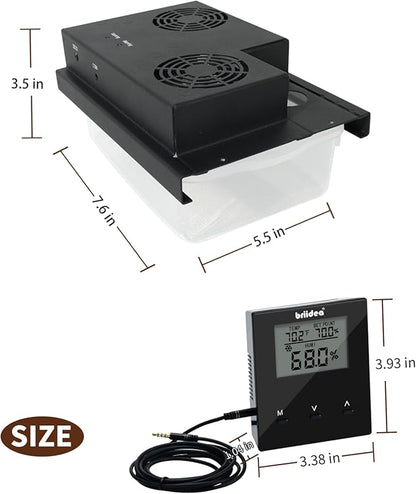 Briidea Electric Humidifiers for Cabinet, 30% RH~80% RH Humidity Setting Values - Image 4