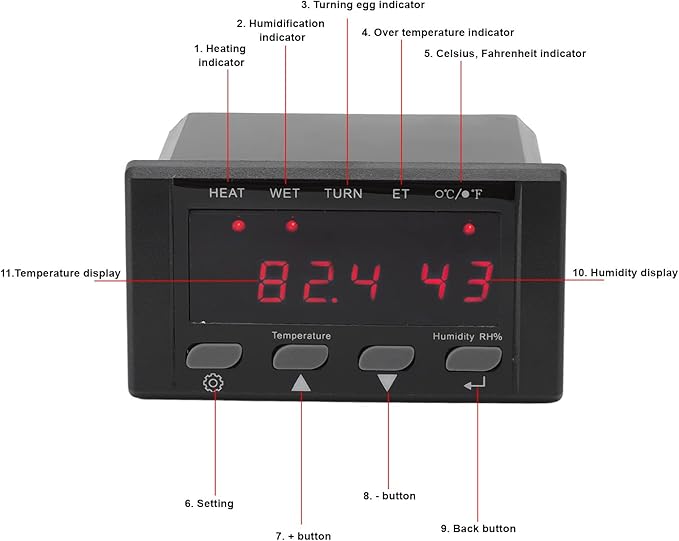 Digital Temperature Controller, 220V/110V Automatic Egg Incubator Thermostat - Image 3