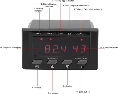Digital Temperature Controller, 220V/110V Automatic Egg Incubator Thermostat - Image 3