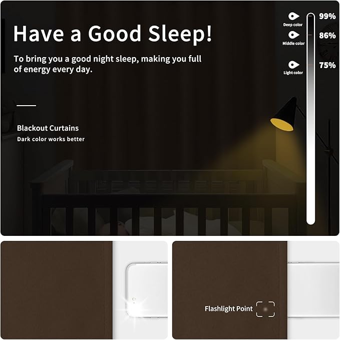 Easy-Going Blackout Curtains for Bedroom, Solid Thermal Insulated Grommet and - Image 2