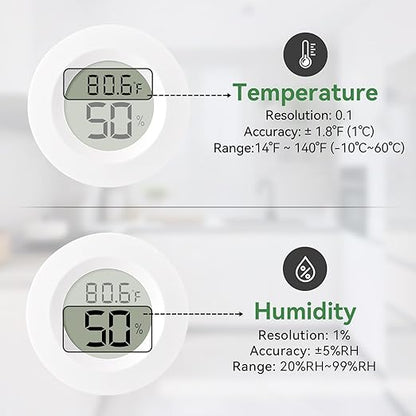 Atogou 2-Pack Mini Hygrometer & Thermometer, Indoor Outdoor Digital Humidity - Image 3