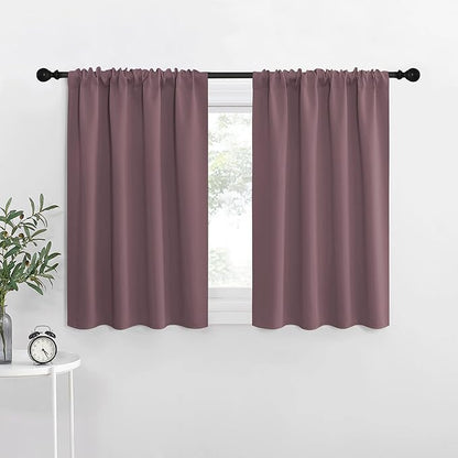 NICETOWN RV Blackout Curtains for Camper Windows, Dry Rose, Short Blackout by NICETOWN