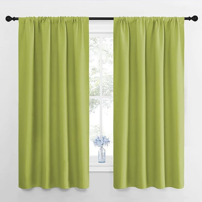 NICETOWN RV Blackout Curtains for Camper Windows, Fresh Green, Short Blackout by NICETOWN
