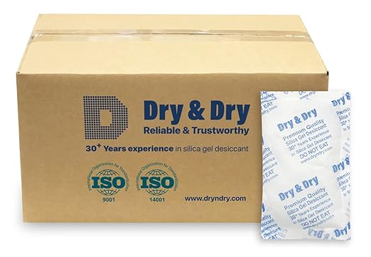 Dry & Dry 100 Gram Silica Gel Packets Desiccants, Silica Packets by DryDry