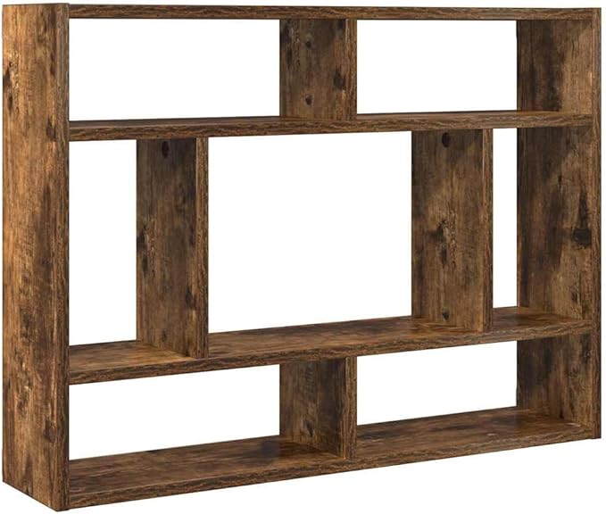 Smoked Oak Engineered Wood Wall Shelf 29.5 x 6.3 x 21.7 Inches - Image 2