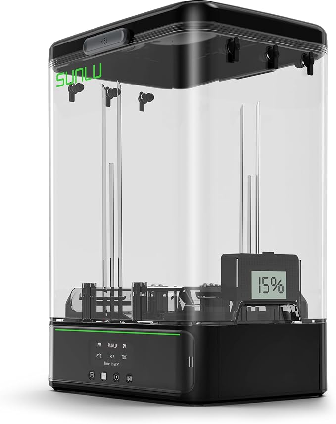 SUNLU Filament Dryer & Storage Box SP2, Fit 2-Spools 1KG Filament, 70℃ Max by SUNLU