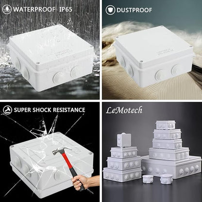 LeMotech ABS Plastic Dustproof Waterproof IP65 Junction Box Universal - Image 8