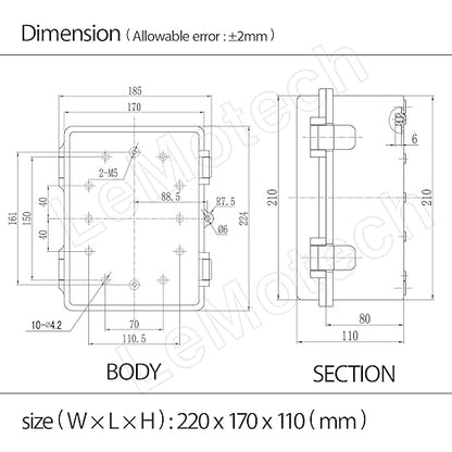 Junction Box ABS Plastic IP65 Waterproof Dustproof Universal Electrical - Image 8