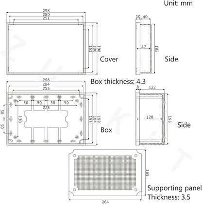 Zulkit Junction Box ABS Plastic Dustproof Waterproof IP65 Electrical Boxes - Image 6