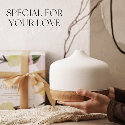 Porseme 500ml Ceramic Essential Oil Diffuser Aromatherapy Ultrasonic Cool Mist - Image 6