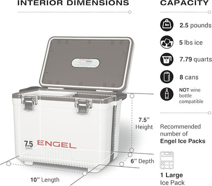 Engel UC7 7.5qt Leak-Proof, Air Tight, Drybox Cooler and Small Hard Shell - Image 3