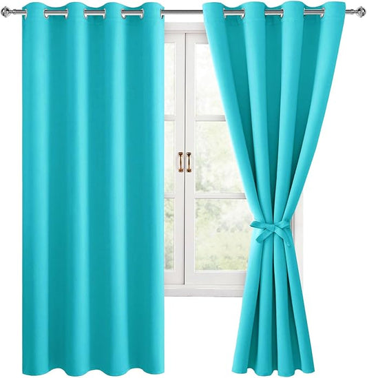 Hiasan Blackout Curtains for Bedroom, 52 x 63 Inches Length by Hiasan