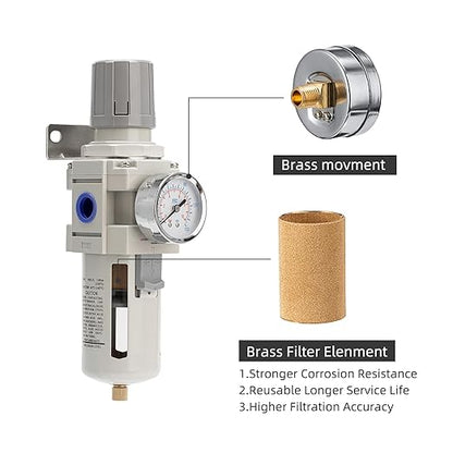 Air Compressor Water Separator Filter 1/2" NPT 150 PSI, Compressed Filter - Image 4