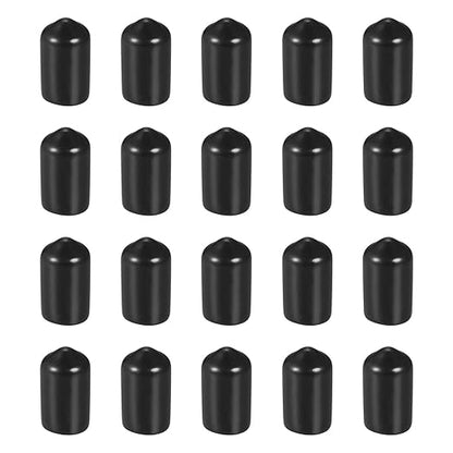 DMiotech 20 Pack 5/16" ID Black Screw Thread Protectors Rubber End Caps Bolt by DMiotech