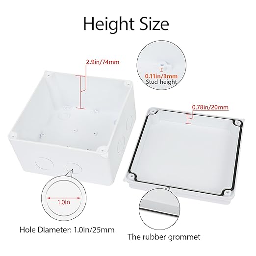 LeMotech Junction Box, Electrical Box IP65 Water Resistant Dustproof ABS - Image 6
