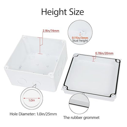 LeMotech Junction Box, Electrical Box IP65 Water Resistant Dustproof ABS - Image 6
