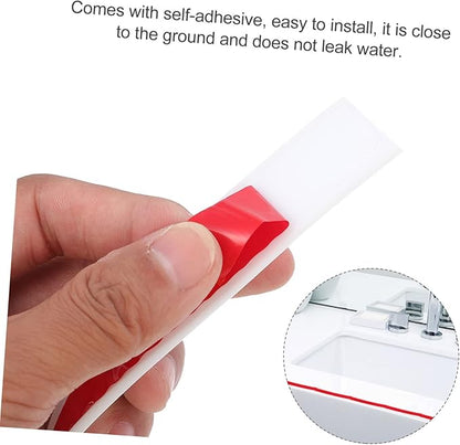 Angoily 2pcs Silicone Countertop Water Retaining Strip Self-adhesive Bathroom - Image 7