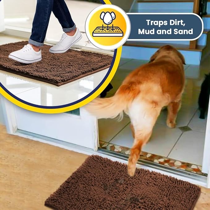 Muddy Mat® Pack of 3 Highly Absorbent Microfiber Dog Door Mat and Pet Rug - Image 3