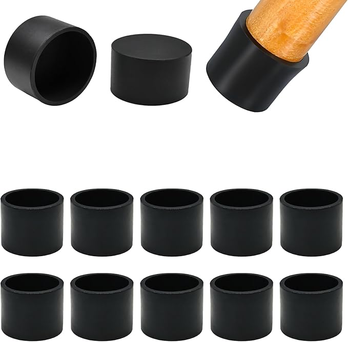 7/8" Silicone Chair Leg Floor Protectors, Rubber Chair Leg Caps, Non-Slip by EASYEAH
