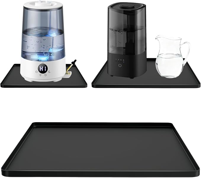 Silicone Drip Mat for Humidifiers, 23.6x15.8 Raised Edge Drips Tray Compatible by Unknown