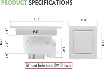 Bathroom Exhaust Fan without Light, Ceiling Mount Ventilation Fan bathroom - Image 4