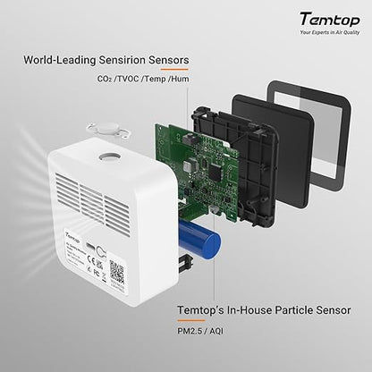 Temtop M10+ Indoor Air Quality Monitor & CO2 Meter - Image 6