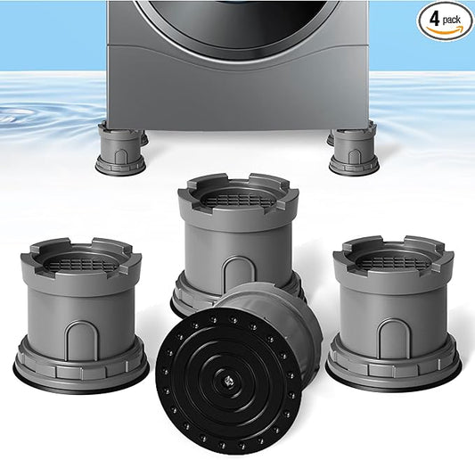 4Pcs Anti Vibration Pads for Washing Machine, Adjustable Height Stops Washer by CUISIBOT