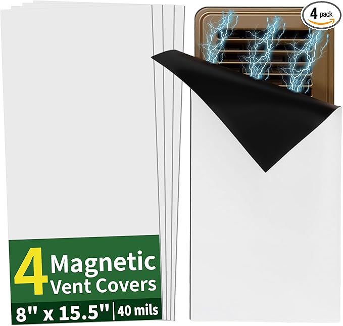 FINDMAG Strong Magnetic Vent Cover, 4 Pack 8" x 15.5" Vent Covers by FINDMAG
