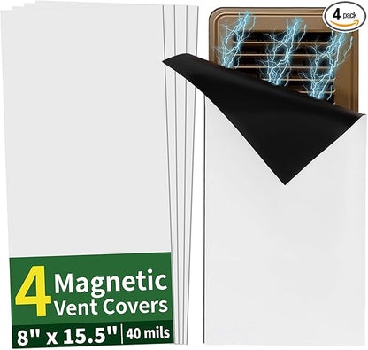 FINDMAG Strong Magnetic Vent Cover, 4 Pack 8" x 15.5" Vent Covers by FINDMAG