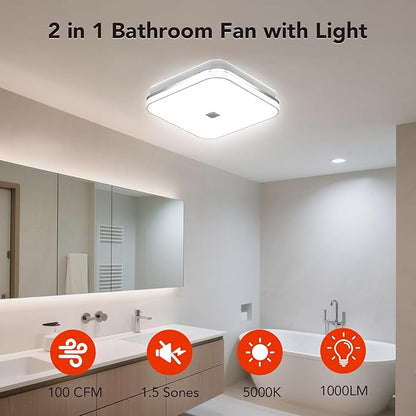 OREiN 2-in-1 Bathroom Exhaust Fan - Image 3
