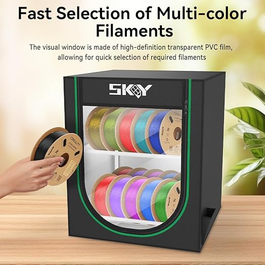 Lutyr 3D Printer Filament Storage Rack, 20 Roll Pack, Metallic Multicolor - Image 6