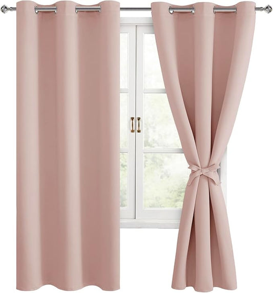 Hiasan Blackout Curtains for Bedroom, 42 x 63 Inches Length by Hiasan